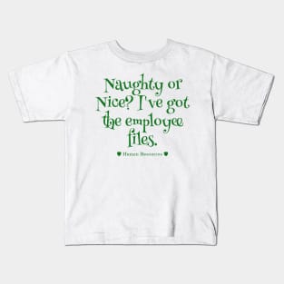 Human Resources Christmas Naughty or Nice List Kids T-Shirt